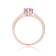 Heart Shape Amethyst 14K Rose Gold Over Sterling Silver Solitaire Ring, 0.85ct