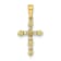 14k Yellow Gold Peridot and Diamond Cross Pendant