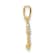 14K Two-tone Gold With White Rhodium Cubic Zirconia Dog and Puppy Pendant
