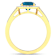 2.34ctw London Blue Topaz and Diamond 14K Yellow Gold Halo Ring