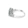 9x7mm Rectangular Octagonal Aquamarine and White CZ Rhodium Over
Sterling Silver Ring, 2.10ctw