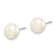 Rhodium Over Sterling Silver 8-9mm Freshwater Cultured Pearl Button Stud
Earring Set