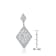 CZ Geometric Pave Drop Earrings In Sterling Silver