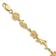 14k Yellow Gold Textured Sea Life Link Bracelet