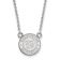 Rhodium Over Sterling Silver MLB LogoArt Washington Nationals Pendant Necklace