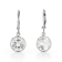 Round White Quartz Rhodium Over Sterling Silver Earrings 5.00ctw