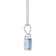 7x5mm Emerald Cut Aquamarine with Diamond Accent 14k White Gold Pendant
With Chain