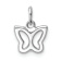 Rhodium Over 14k White Gold Cut-Out Butterfly Pendant