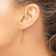 14k Yellow Gold Polished and Textured Dangle Earrings