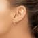 14k Yellow Gold Cubic Zirconia 1/2" Hinged Hoop Earrings
