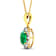 2.07ctw 14K Yellow Gold Zambian Emerald and White Diamond Pendant with
18 inch Cable Chain