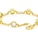 CZ Station Bracelet In 18K Gold Over Sterling Silver
