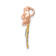 14k Yellow Gold and 14k Rose Gold with Rhodium Over 14k Yellow Gold Rose
Chain Slide Pendant