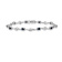 Rhodium Over 10k White Gold Oval Shaped Blue and Round Shaped White
Sapphire Bracelet