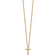 14K Yellow Gold Over Sterling Silver Polished Cubic Zirconia Latin Cross Necklace