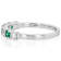 Lab-Created Emerald And White Sapphire Band Ring In Platinum Over
Sterling Silver