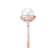 9-9.5mm Round White Freshwater Pearl with 0.21ctw Diamond 10K Rose Gold Ring