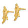 14k Yellow Gold Diamond-Cut Alligator Stud Earrings