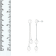 7-9mm White Cultured Freshwater Pearl Rhodium Over Sterling Silver Earrings