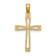14k Yellow Gold Cut-out Cross Pendant