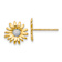 14k Yellow Gold and Rhodium Over 14k Yellow Gold Textured 10mm Mini
Daisy Stud Earrings