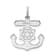 Rhodium Over Sterling Silver Mariner Cross Pendant