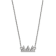 Rhodium Over Sterling Silver LogoArt Delta Delta Delta Medium Pendant Necklace