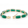 Green Onyx Tennis Bracelet In 18K Gold Over Sterling Silver
