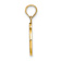 14k Yellow Gold Script Letter O Initial Pendant