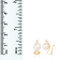 White Cultured Akoya Pearl 14k Yellow Gold Earrings 7-7.5mm