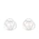 White Cultured Akoya Pearl 14k White Gold Earrings 6.5-7mm