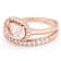 Morganite Oval And White Zircon Ring In 18K Rose Gold Over Sterling
Silver 1.62ctw