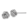 Rhodium Over 14k White Gold 8mm Ridged Love Knot Stud Earrings