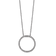 Rhodium Over 14K White Gold Lab Grown Diamond Circle 18 Inch Necklace