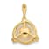14K Yellow Gold Lab Grown Diamond and Freshwater Cultured Pearl Pendant 0.12ctw