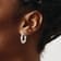 Rhodium Over Sterling Silver Twisted 3.5x20mm Hoop Earrings