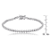 CZ Bezel-Set Tennis Bracelet In Sterling Silver