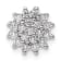 Rhodium Over 14K Gold Lab Grown Diamond SI1/SI2, G H I, Cluster Chain
Slide Pendant 0.28ctw