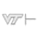 Rhodium Over Sterling Silver  LogoArt Virginia Tech Extra Small Post Earrings