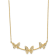 14K Yellow Gold Polished Filigree 3-Butterfly Bar Necklace