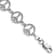 Rhodium Over 14k White Gold Polished Peace Sign Bracelet