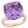 13.33ctw Amethyst 14k Rose Gold Cocktail Ring