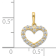 14K Yellow Gold Cubic Zirconia Children's Heart Pendant