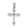 Rhodium Over 14K White Gold 1/15ct. Diamond Cross Pendant
