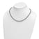 Rhodium Over Sterling Silver 4.5mm Popcorn Mesh 24 Inch Chain