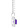 7mm Cushion Amethyst 1/7 ctw Diamond Rhodium Over Sterling Silver Halo
Pendant with Chain