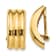 14k Yellow Gold 3/4" Non-pierced J-Hoop Earrings