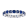 2.85ctw Sapphire Eternity Band Ring in 14k White Gold