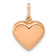 14k Rose Gold Polished 3D Heart Pendant