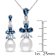 8.5-10MM Freshwater Cultured Pearl and Multigem Drop Earrings and
Pendant Set in Sterling Silver